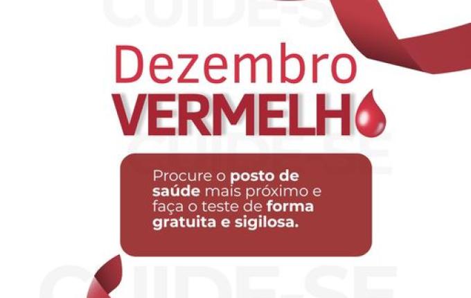 Dezembro Vermelho terá testagens rápidas e ações de prevenção em SMO