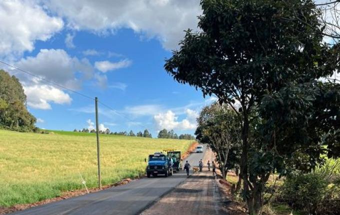 Pavimentação avança em Linha São Roque e entra na reta final em Guaraciaba
