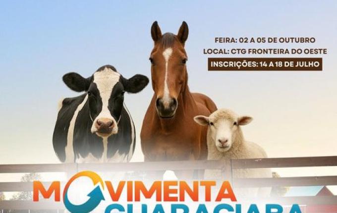 Aberto edital para expositores de animais na 1ª Feira Movimenta Guaraciaba