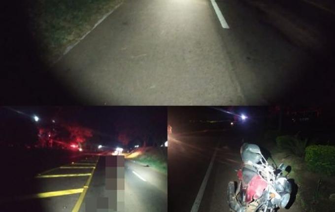 Motociclista sofre diversas escoriações ao atropelar cão na SC 163, em São João do Oeste