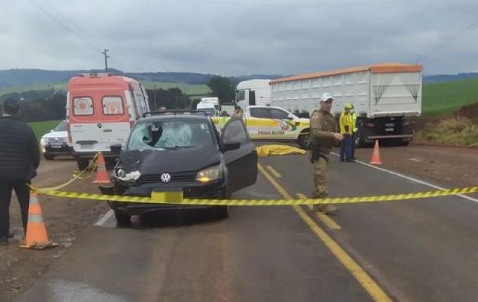 Homem de 58 anos morre atropelado na SC-480 em Bom Jesus