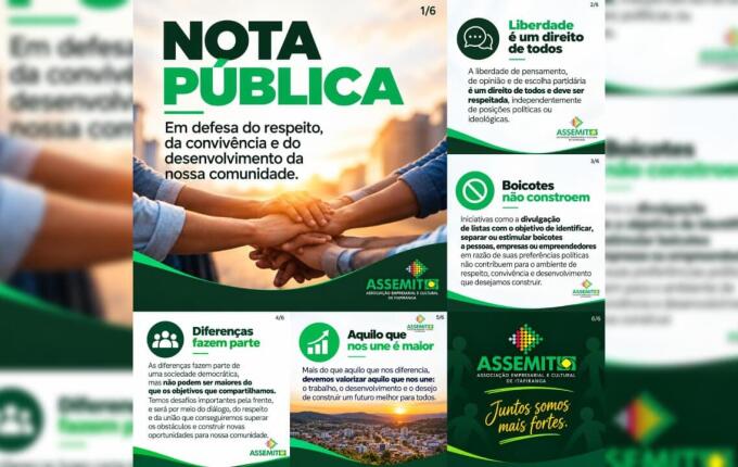 Assemit defende liberdade em nota contra suposta lista de boicote de empresas de Itapiranga