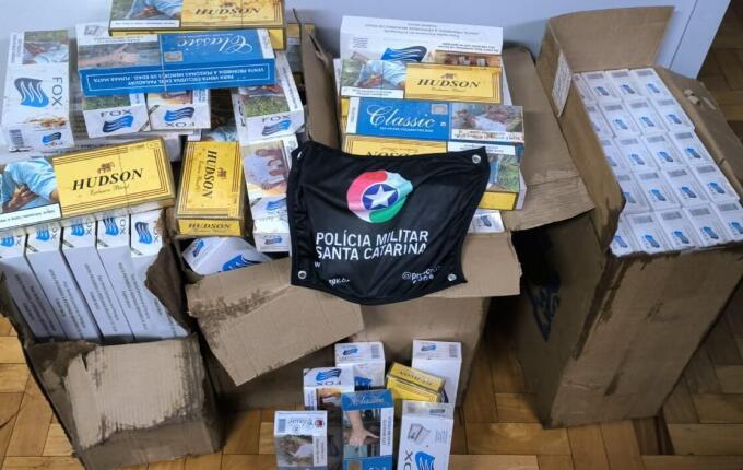 Homens são presos após fuga, confronto e apreensão de cigarros ilegais em Romelândia