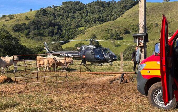 Homem sofre choque elétrico e mobiliza helicóptero do SAER em Barra Bonita