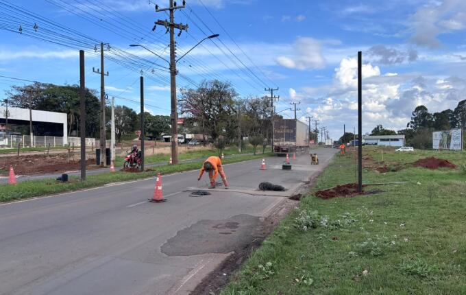 Oito lombadas eletrônicas voltam a ser instaladas na Avenida Willy Barth, em São Miguel do Oeste
