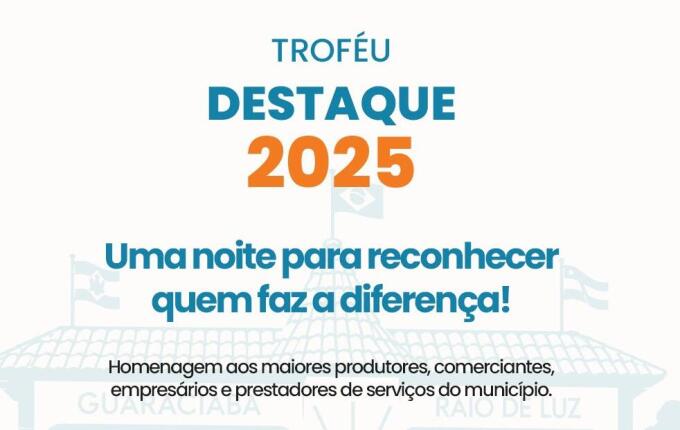 Guaraciaba realiza Troféu Destaque no dia 28 de agosto
