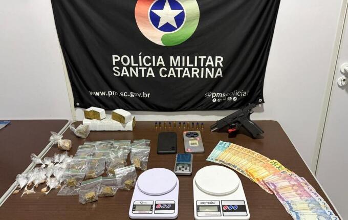 Homem é preso por tráfico de drogas e posse de arma em Maravilha