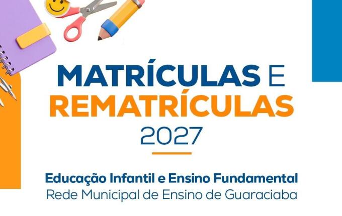 Guaraciaba abre período de rematrículas na rede municipal de ensino para 2027