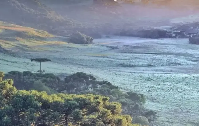 Massa de ar polar derruba temperaturas e pode provocar geada em SC