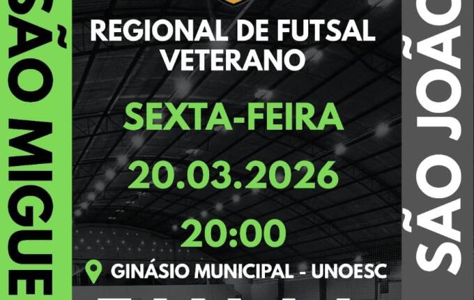 Peperi transmite final do Regional de Futsal Veterano entre São Miguel e São João