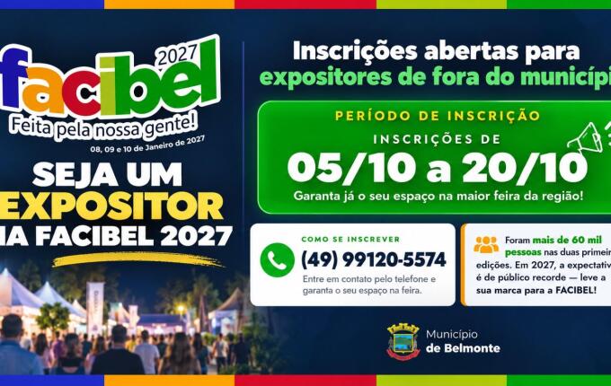FACIBEL 2027 abre inscrições para expositores de outros municípios