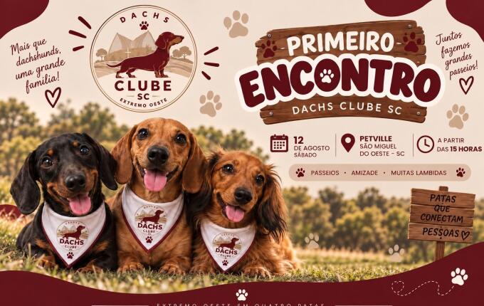 Primeiro encontro de Dachshund acontece neste sábado em São Miguel do Oeste