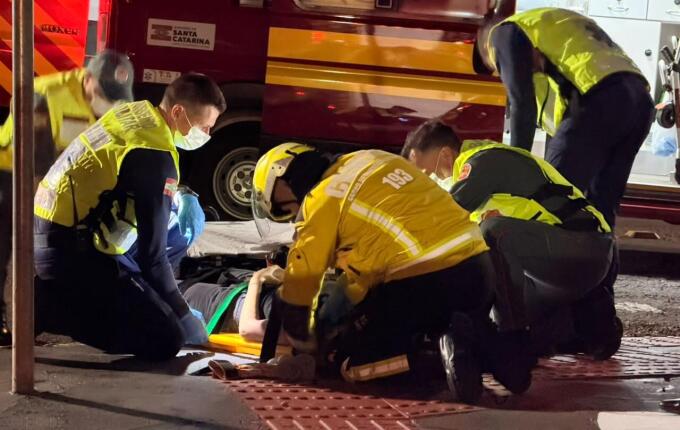 Mulher fica ferida em acidente no centro de Descanso