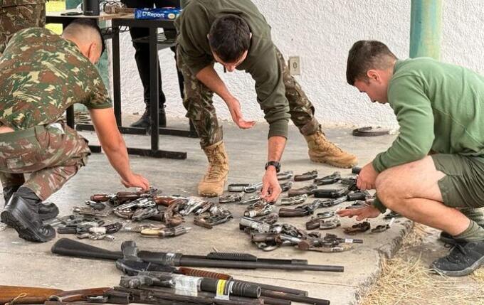 Cerca de 70 armas de fogo são destruídas em SC