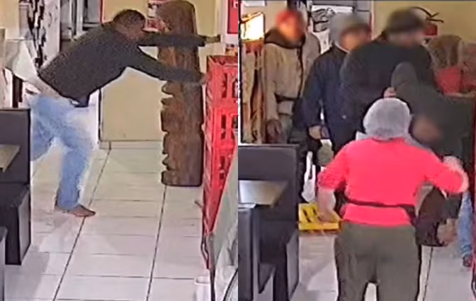 Homem esfaqueia ex em restaurante e é contido por pessoa em situação de rua em SC