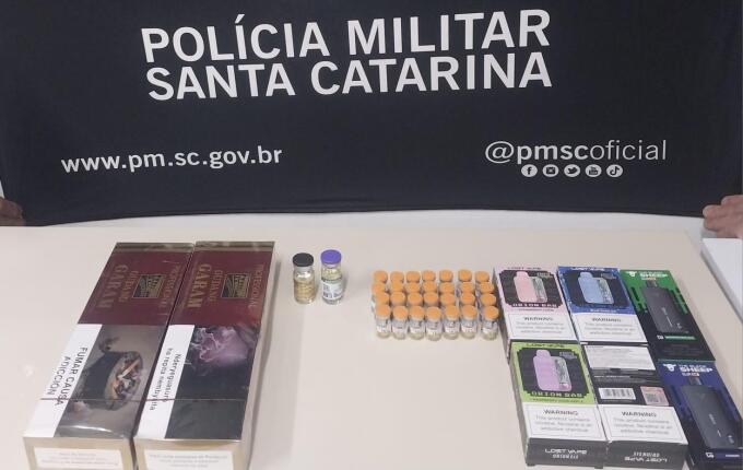 Polícia apreende diversos produtos contrabandeados do Paraguai em Maravilha