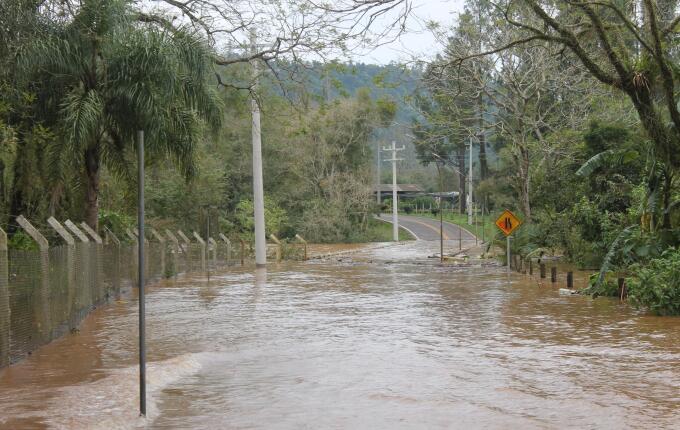 Itapiranga possui sete pontes submersas com a cheia do Rio Uruguai