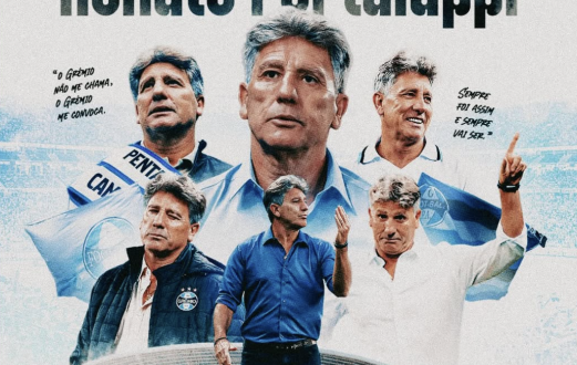 Grêmio anuncia Renato Portaluppi para quinta passagem como técnico