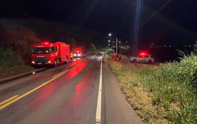 Saída de pista deixa 5 pessoas feridas na SC 163, em São Miguel do Oeste