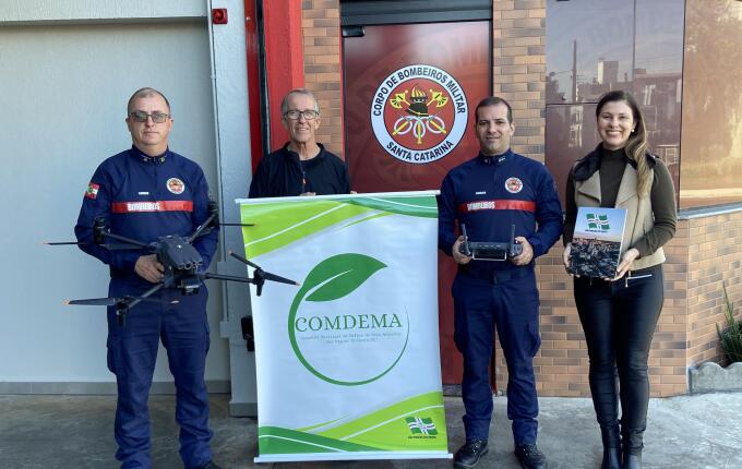 Bombeiros de SMO recebem drone de R$ 56,9 mil para combater incêndios e monitorar áreas de risco