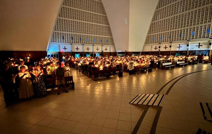 Celebração da Vigília Pascal reúne grande público em São Miguel do Oeste