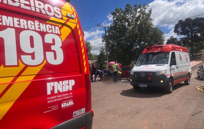 Acidente entre motocicletas deixa dois feridos em SMO