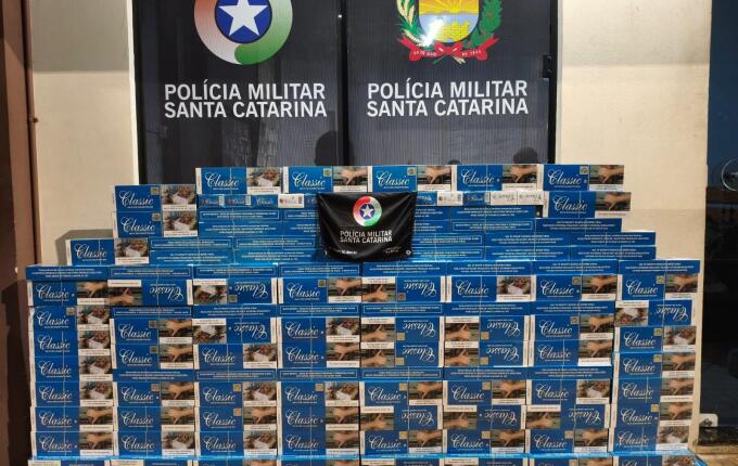 Homem é preso por contrabando e 2 mil maços de cigarros são apreendidos em São Lourenço do Oeste