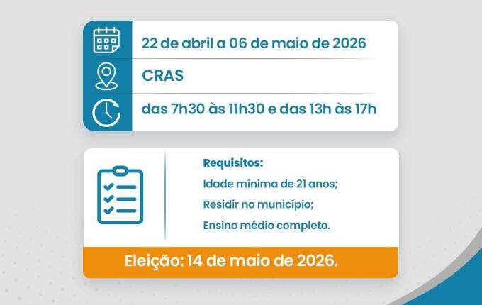 Guaraciaba abre inscrições para escolha suplementar do Conselho Tutelar