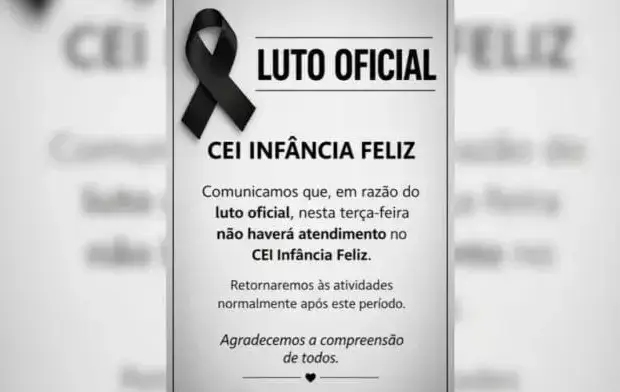 Pai vai buscar filho em creche de SC e encontra o bebê morto