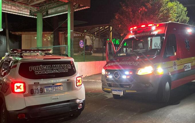 Homem é agredido e busca ajuda em empresa no centro de Cunha Porã