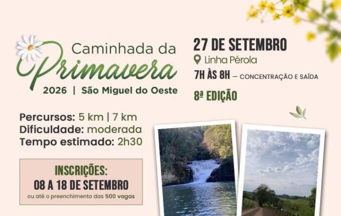 Caminhada da Primavera reúne 500 participantes neste domingo em SMO