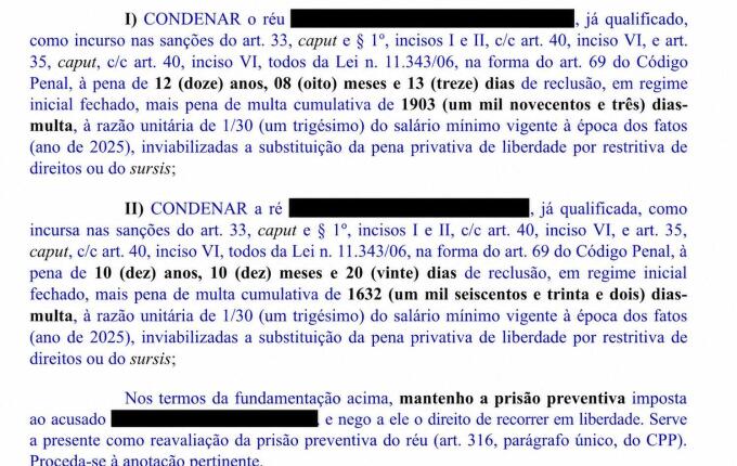Casal é condenado por tráfico de drogas em Itapiranga; Defesa vai recorrer