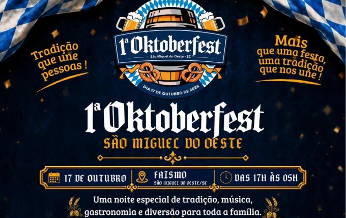 1ª Oktoberfest de São Miguel do Oeste será realizada no próximo sábado no Parque da Faismo