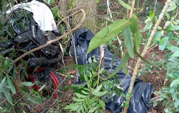 Motociclista morre após saída de pista em Saltinho