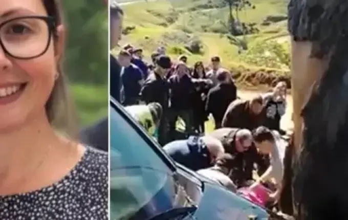 Professora atingida por pneu em autódromo de SC recebe alta hospitalar