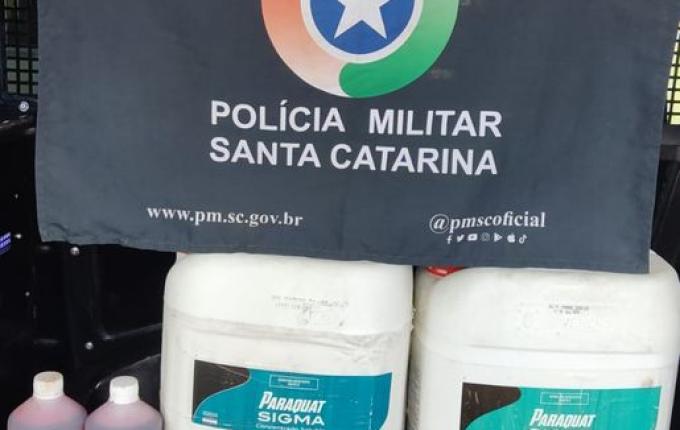 Homem foge da PM e abandona carga de agrotóxicos ilegais em Dionísio Cerqueira