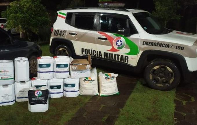 Produtos contrabandeados da Argentina são apreendidos pela PM