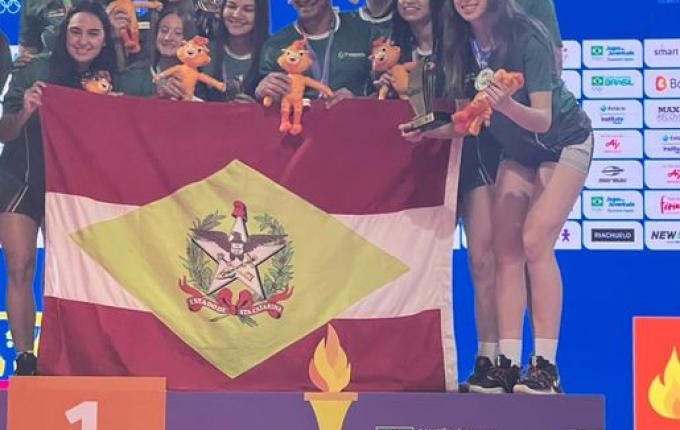 Guaraciaba é Campeã Nacional dos Jogos da Juventude no Vôlei