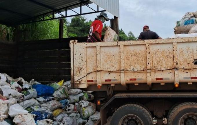 Primeira coleta de materiais no interior recolhe 16 cargas em SMOeste