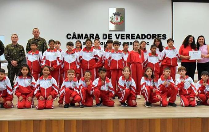 Pelotão Mirim completa 34 anos e recebe homenagem na Câmara de São Miguel do Oeste