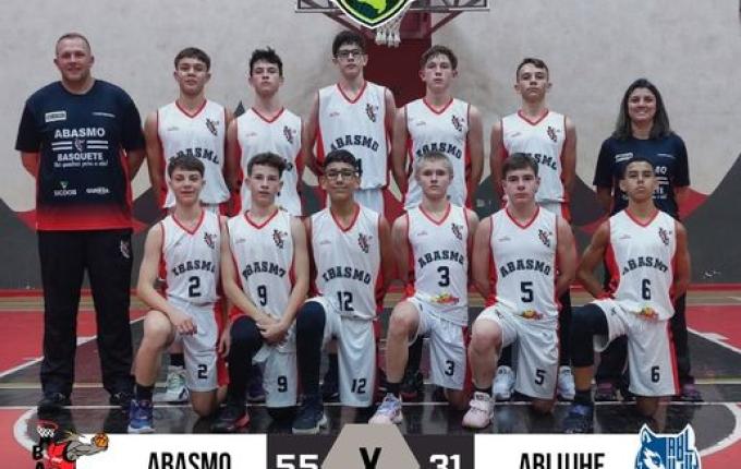 Sub 15 da Abasmo vence mais uma no Estadual de basquete