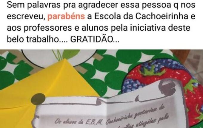 Alunos escrevem cartas para famílias de Descanso atingidas pelo tornado