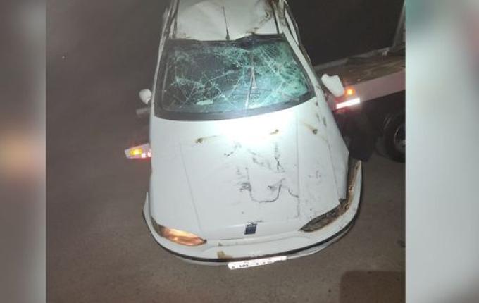 Capotamento na BR-163 deixa quatro feridos em SMOeste