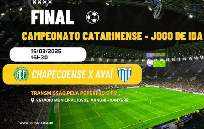 Rádio Peperi transmite a final do Catarinense entre Chapecoense e Avaí