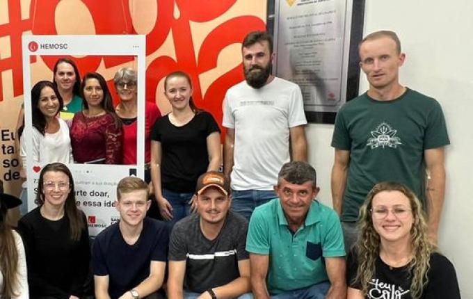 Grupo de Iporã do Oeste conta com 170 doadores de sangue atuantes