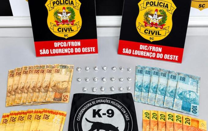 Dupla é presa por tráfico e ponto de venda de crack é identificado em São Lourenço