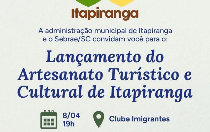 Itapiranga lança projeto de artesanato turístico em evento nesta quarta-feira