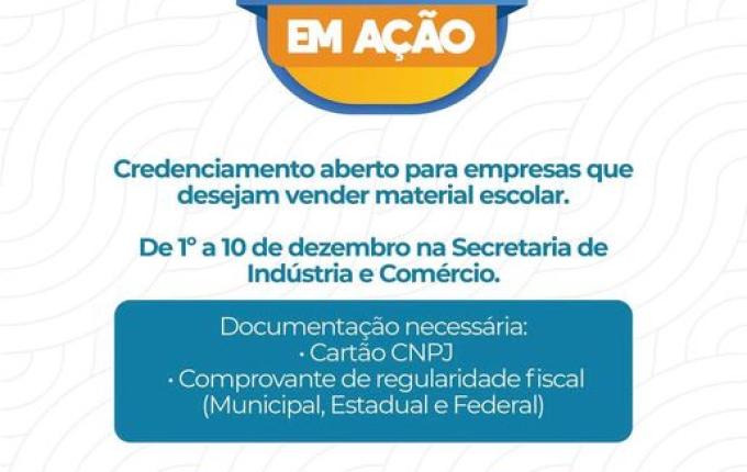 Guaraciaba investe R$ 130 mil em kits escolares e abre credenciamento de empresas