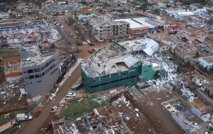 Paraná foi atingido por três tornados com ventos de até 330 km/h, diz Simepar