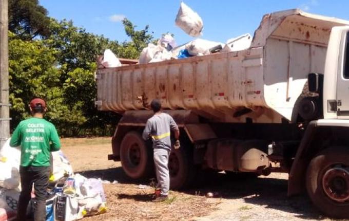 SMOeste conclui coleta de materiais recicláveis no interior